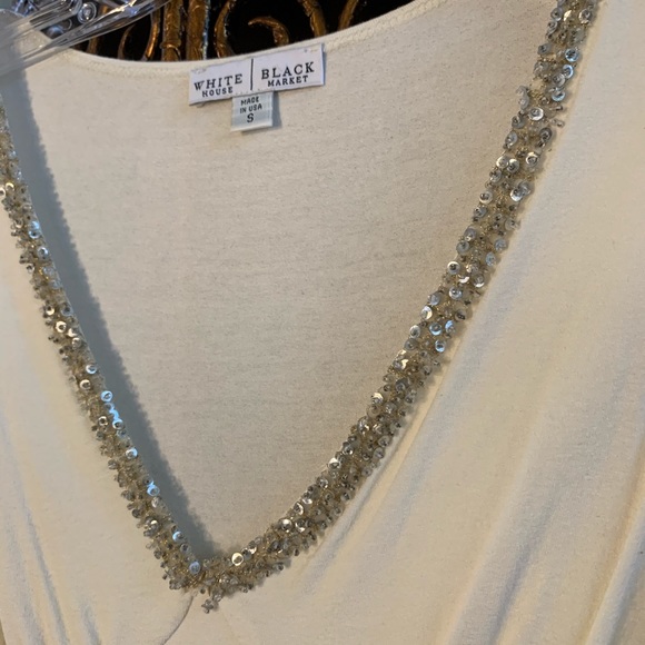 White House Black Market Formal Sequin Blouse - Picture 2 of 2